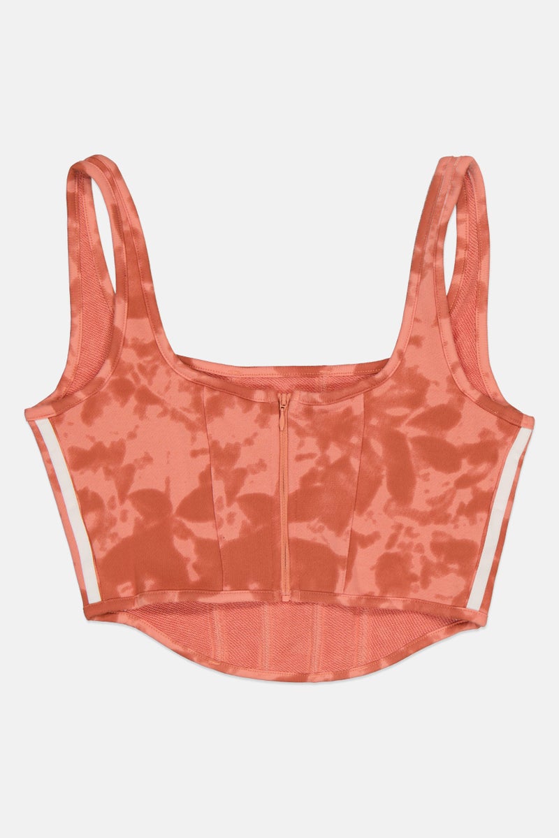 adidas Originals Women Sportswear Fit Sleeveless Outdoor Crop Tank Top, Coral - Image 3